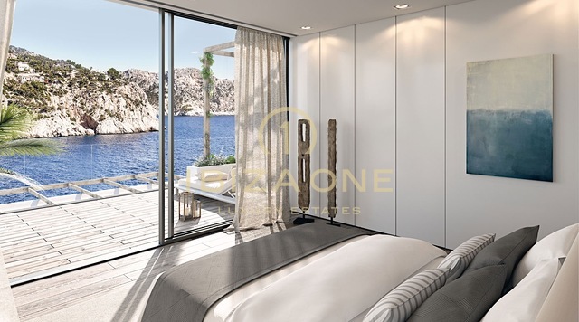 Modern construction project with luxury penthouse and sea views and sea access in Mallorca for sale