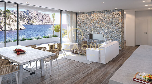 Modernes Bauprojekt mit Luxus Penthouse  und Meerblick und Meerzugang auf Mallorca zum Verkauf