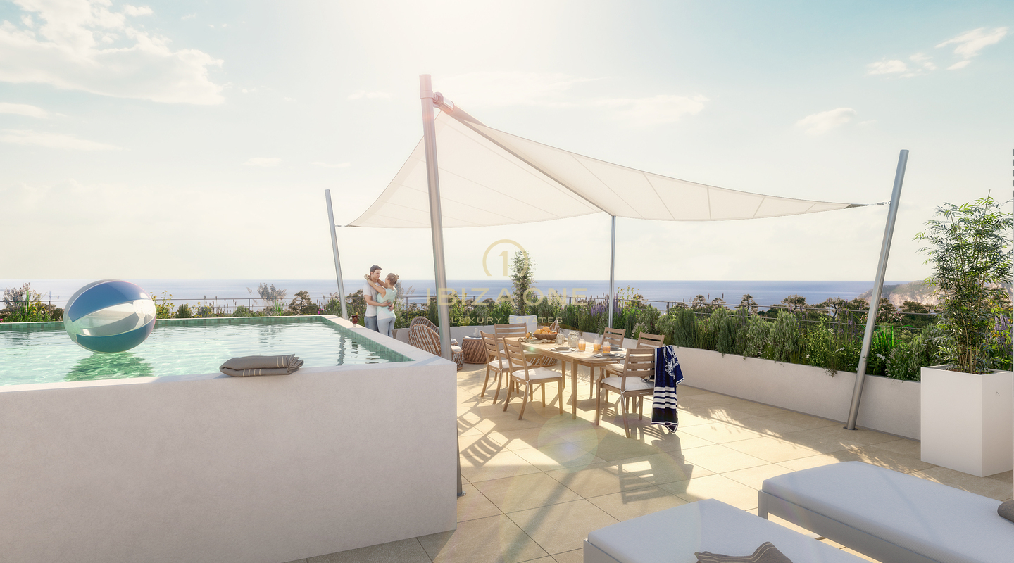 Newly built residential complex with luxury penthouse and sea views in Mallorca for sale