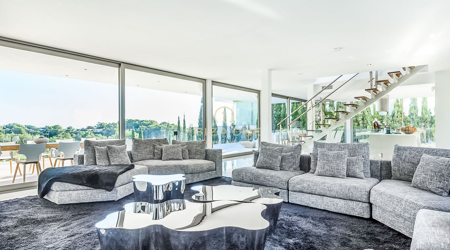 Modern luxury holiday villa with sea views and close to Ibiza town and Talamanca for rent, Ibiza
