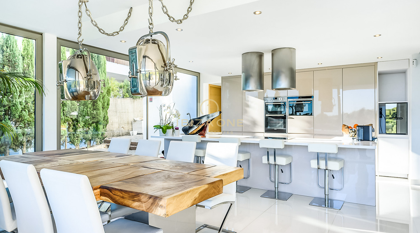 Modern luxury holiday villa with sea views and close to Ibiza town and Talamanca for rent, Ibiza