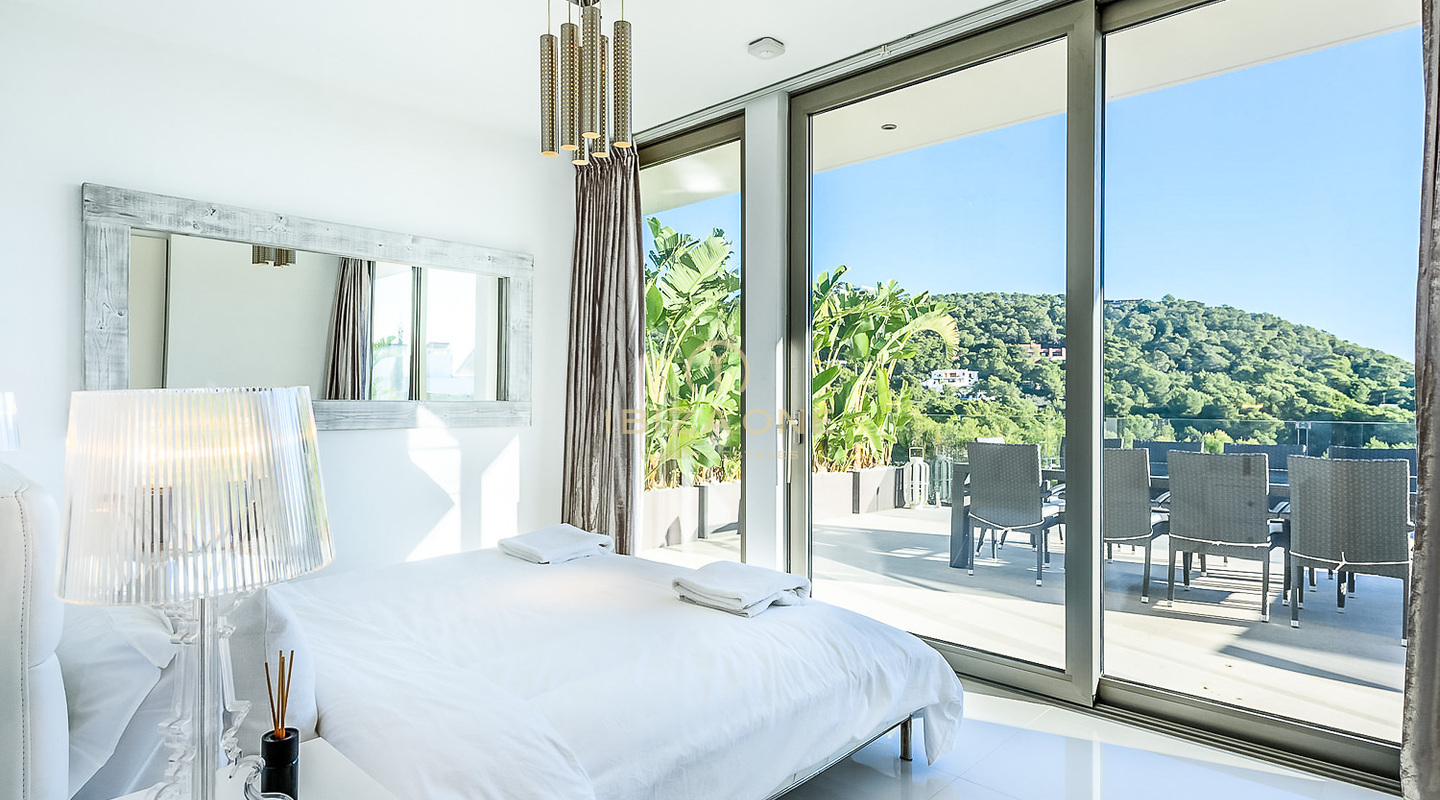 Modern luxury holiday villa with sea views and close to Ibiza town and Talamanca for rent, Ibiza
