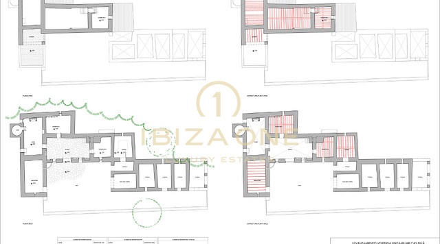 Original luxury Finca project to renovate with great land near San Lorenzo/Sta. Gertrudis for sale, Ibiza - can be easily down with the reknown architect Rolf Blakstad and resell it afterwards, Ibiza