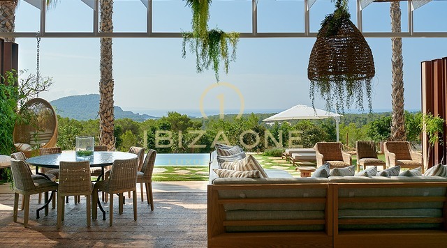 Villa di lusso di nuova costruzione con vista sul mare, sulla campagna e su Formentera in affitto, Ibiza