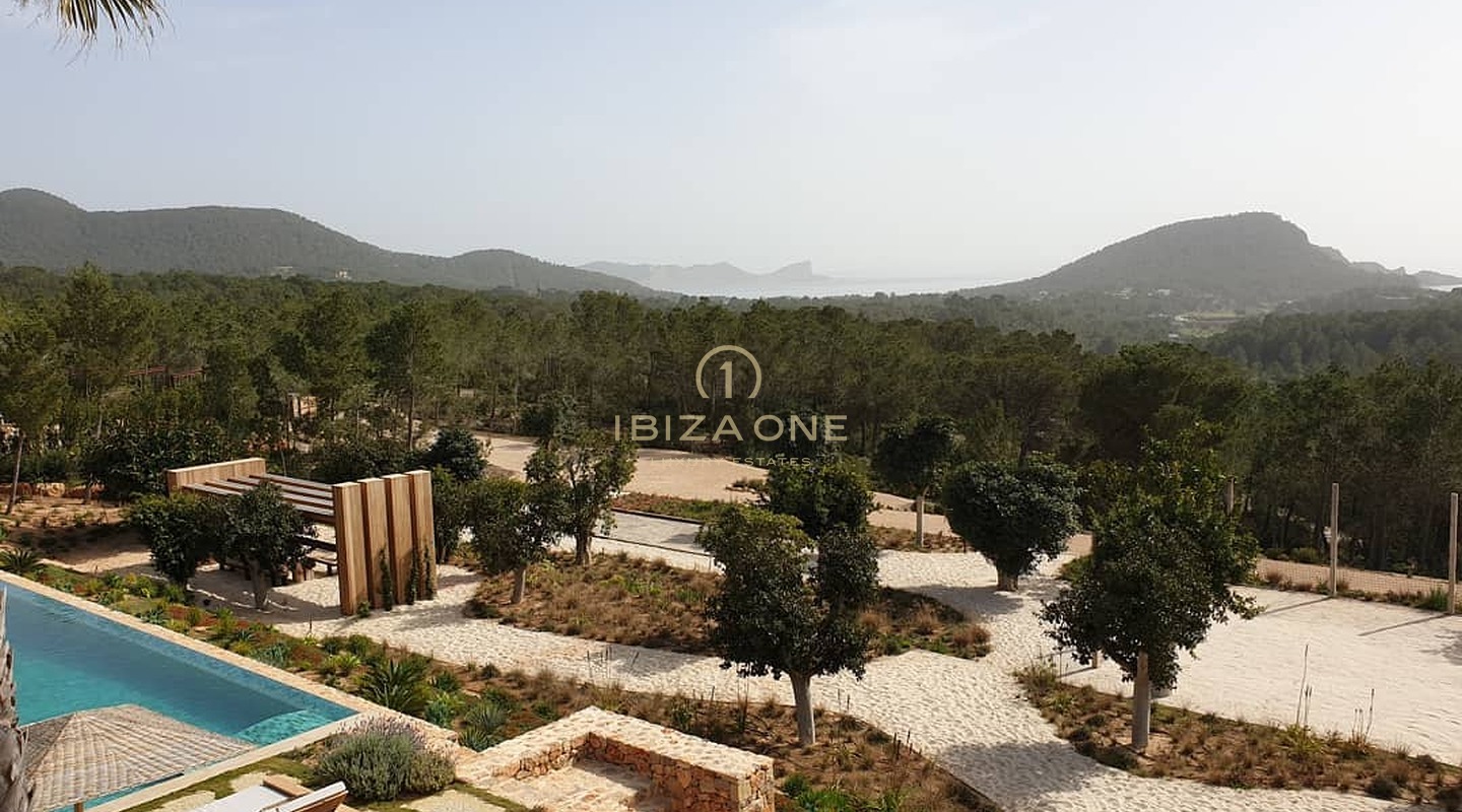 Newly built luxury villa with views of the sea, the countryside and Formentera for rent, Ibiza