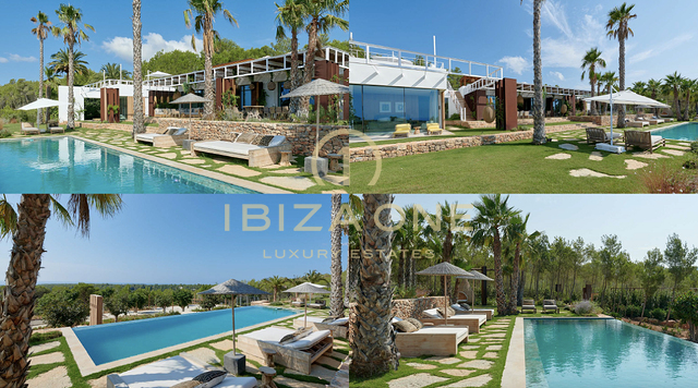 Villa di lusso di nuova costruzione con vista sul mare, sulla campagna e su Formentera in affitto, Ibiza