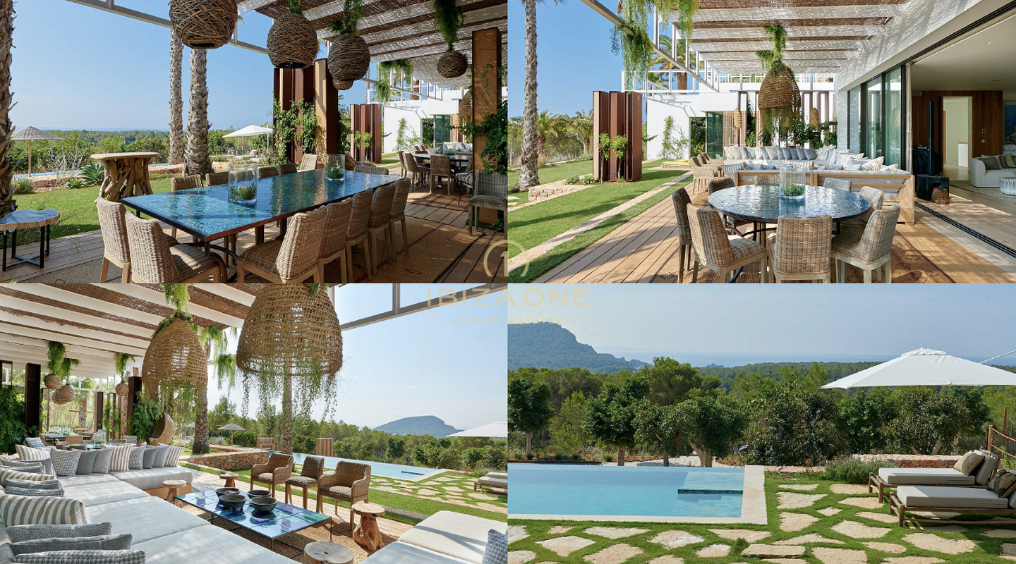 Villa de luxe nouvellement construite avec vue sur la mer, la campagne et Formentera à louer, Ibiza