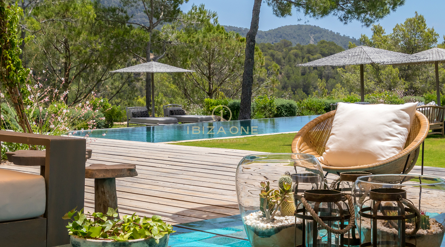 Newly built luxury vacation property with privacy and sea views for rent, Ibiza