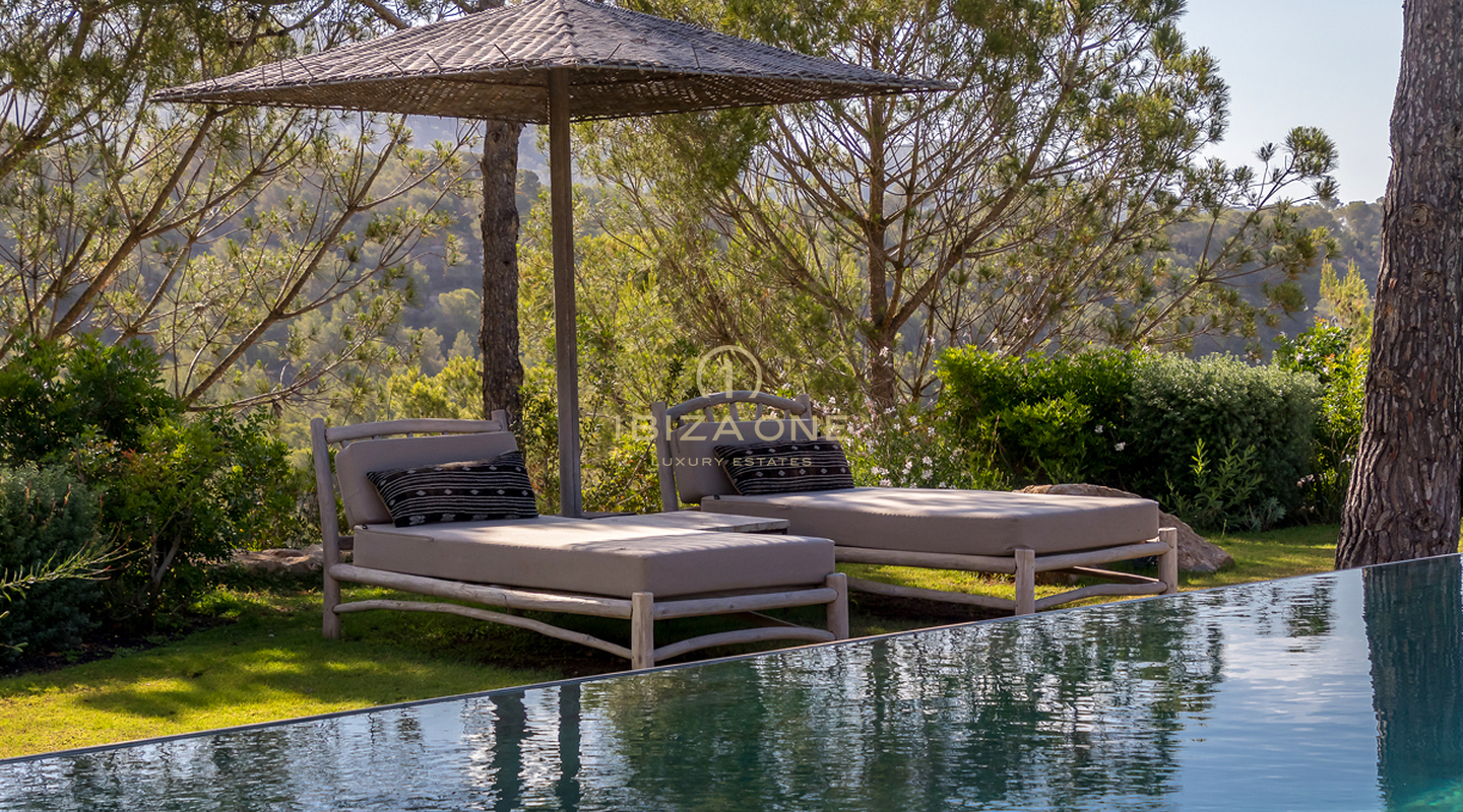 Nuova proprietà di lusso per le vacanze con privacy e vista sul mare in affitto, Ibiza