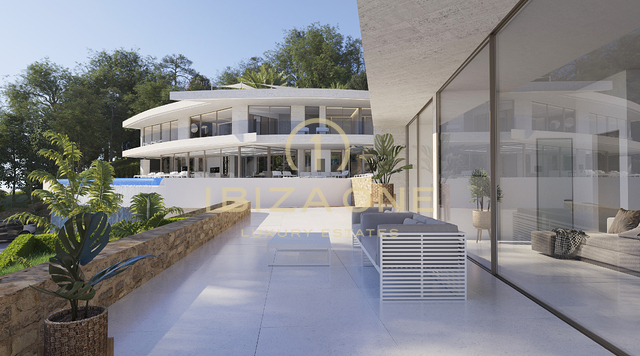 Moderne luxus Villa mit Panorama Blick auf das Meer im Bau zum Verkauf