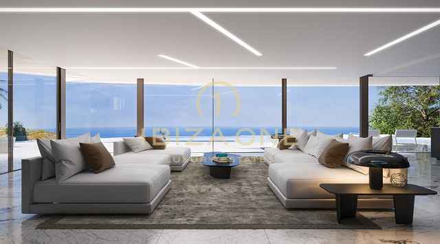 Villa de lujo moderna con vistas panorámicas al mar en construcción en venta