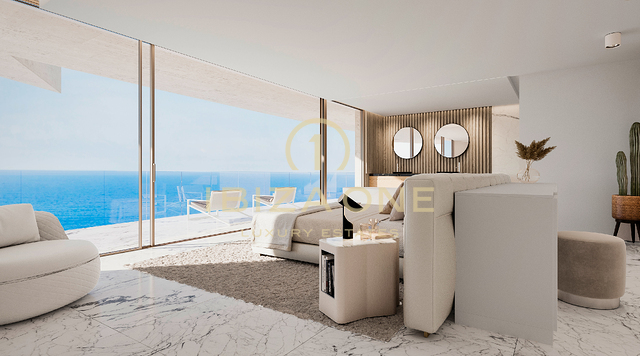 Moderne luxus Villa mit Panorama Blick auf das Meer im Bau zum Verkauf