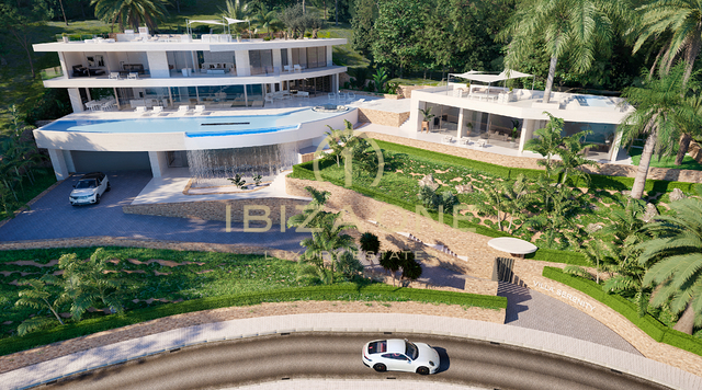 Moderne luxus Villa mit Panorama Blick auf das Meer im Bau zum Verkauf