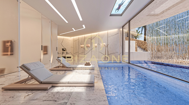 Villa de lujo moderna con vistas panorámicas al mar en construcción en venta