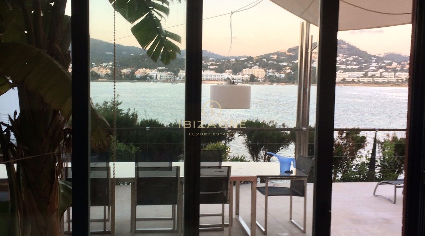 First line apartment with private sea access for rent, Ibiza