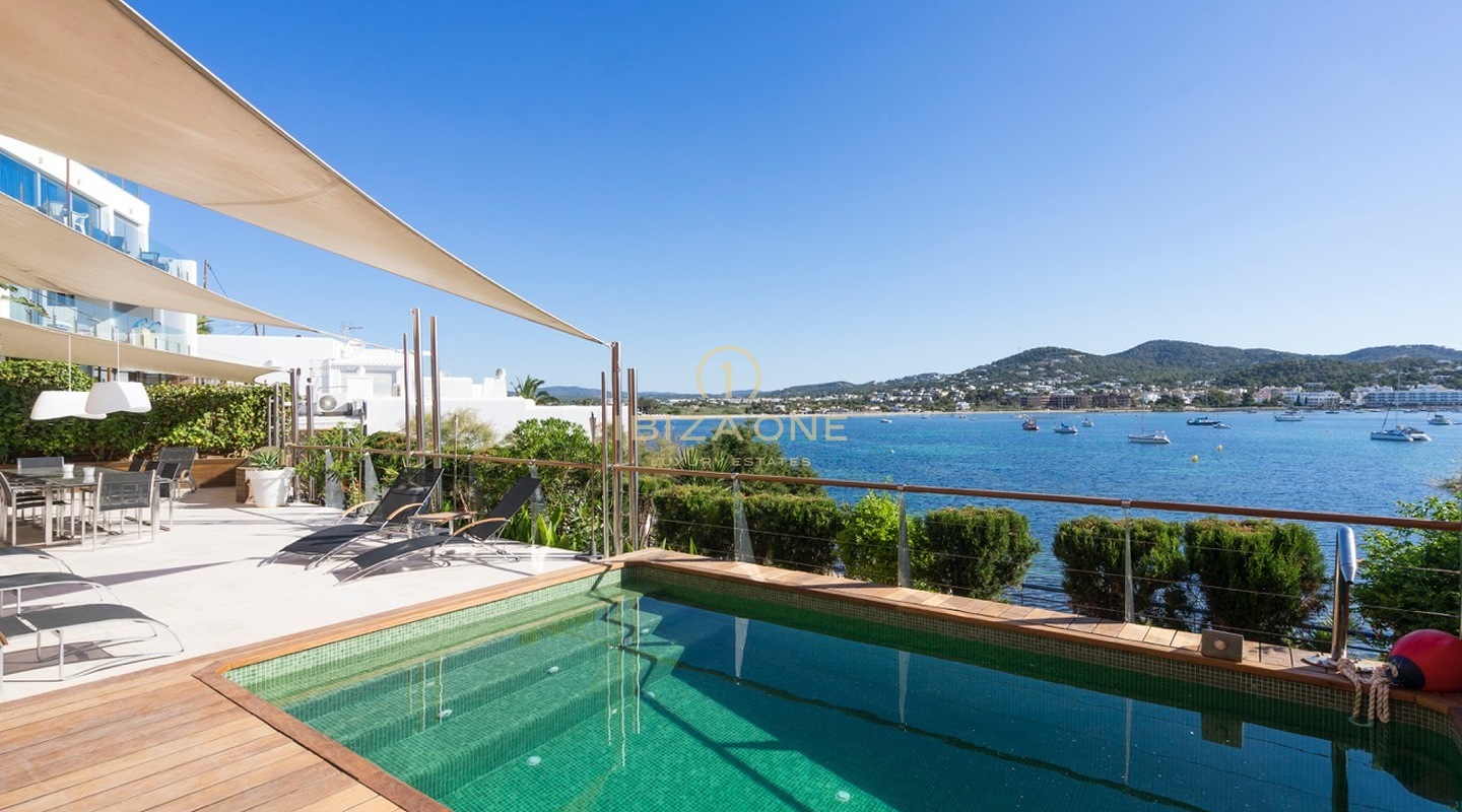 Apartment in erster Meereslinie mit privatem Meerzugang zu vermieten, Ibiza