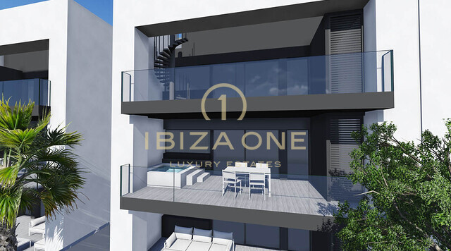 Apartamento de nueva construcción con gran terraza en la azotea y piscina privada en venta.