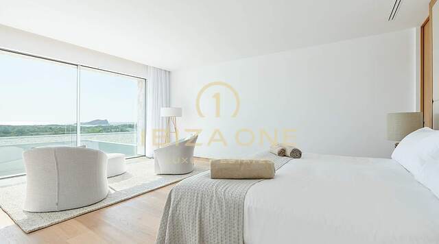 Modern newly built luxury villa with incredible sunset views and sea views in private urbanization for sale, Ibiza