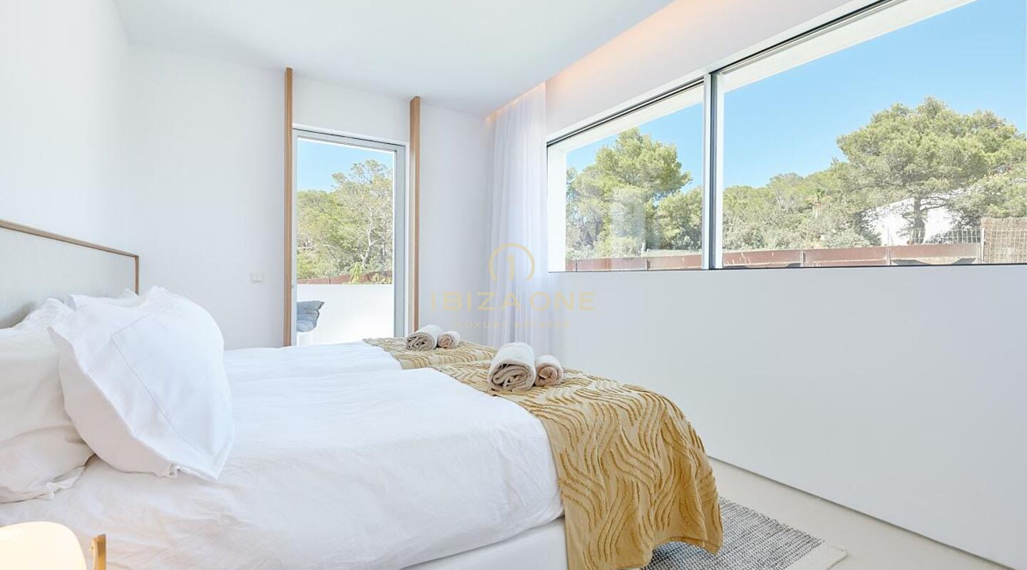 Modern newly built luxury villa with incredible sunset views and sea views in private urbanization for sale, Ibiza