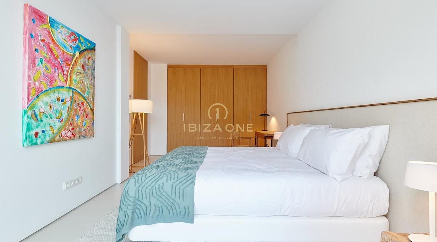 Modern newly built luxury villa with incredible sunset views and sea views in private urbanization for sale, Ibiza
