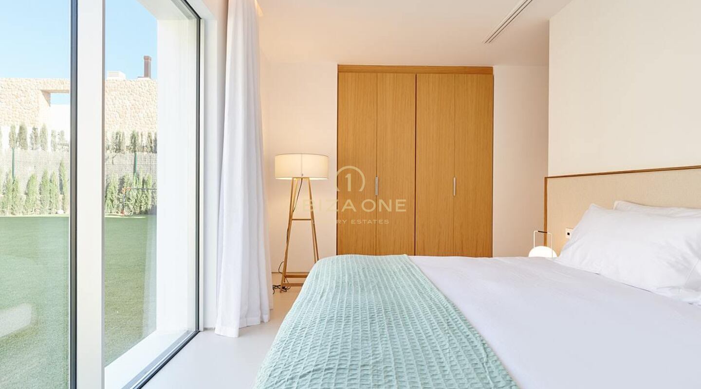 Modern newly built luxury villa with incredible sunset views and sea views in private urbanization for sale, Ibiza