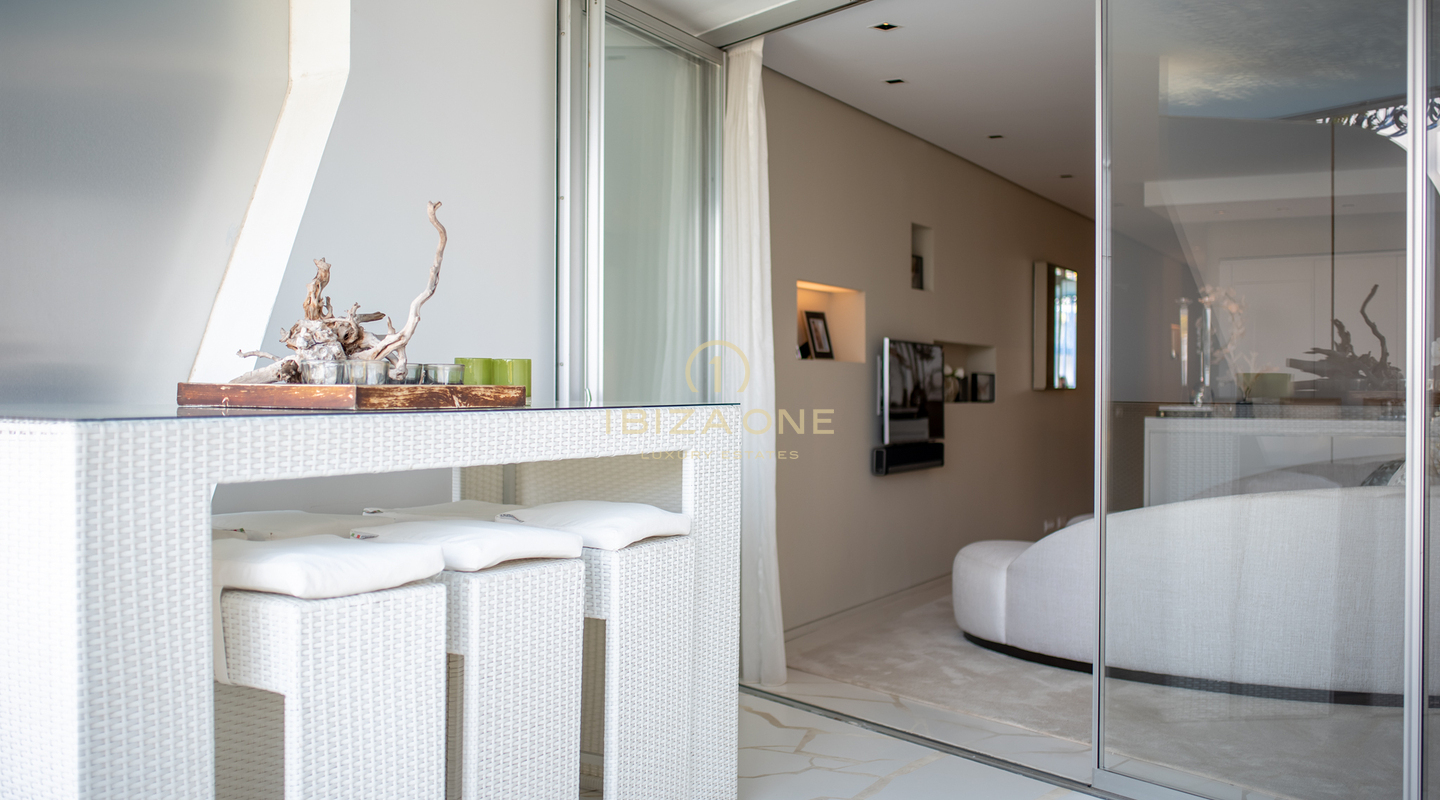 Modern luxury apartment for sale in Las Boas with old town views, Ibiza