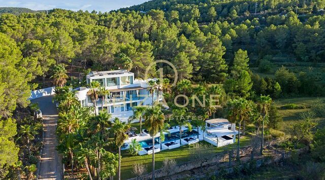 Exceptional Two-Villa Luxury Estate with Two Private Pools and Panoramic Sea Views for Sale in San Agustín, Ibiza