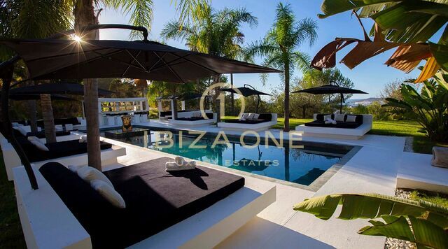 Exceptional Two-Villa Luxury Estate with Two Private Pools and Panoramic Sea Views for Sale in San Agustín, Ibiza