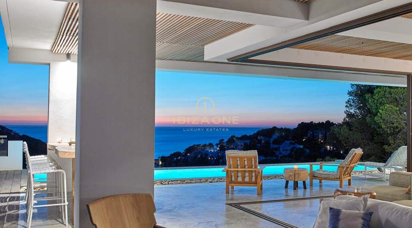 Villa neuve avec vue magique sur la mer et Es Vedra à vendre