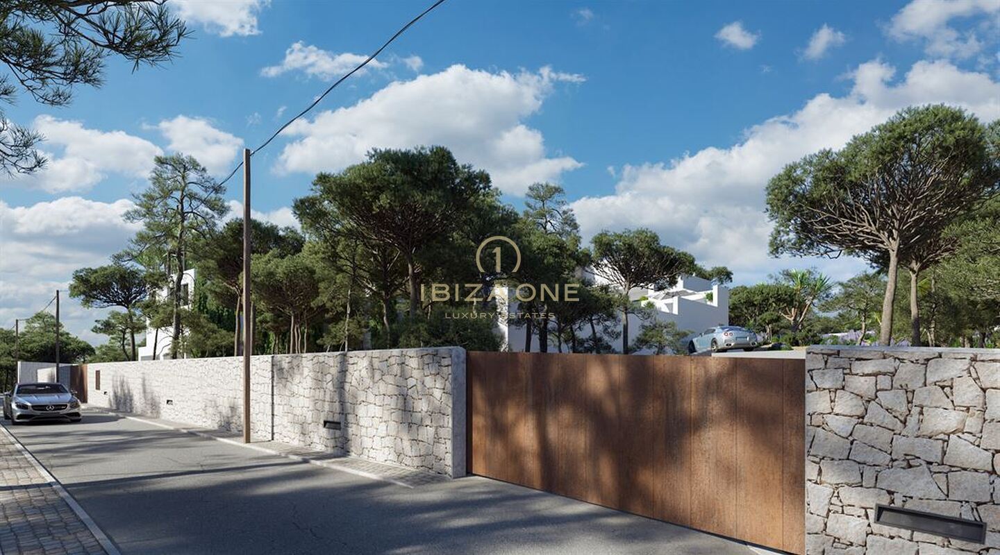 Gemoderniseerd luxe pand met gastenverblijf en uitzicht op zee te koop, Ibiza