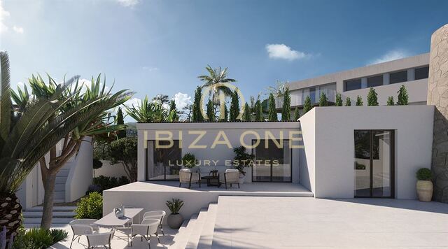 Propiedad de lujo modernizada con casa de invitados y vistas al mar en venta, Ibiza