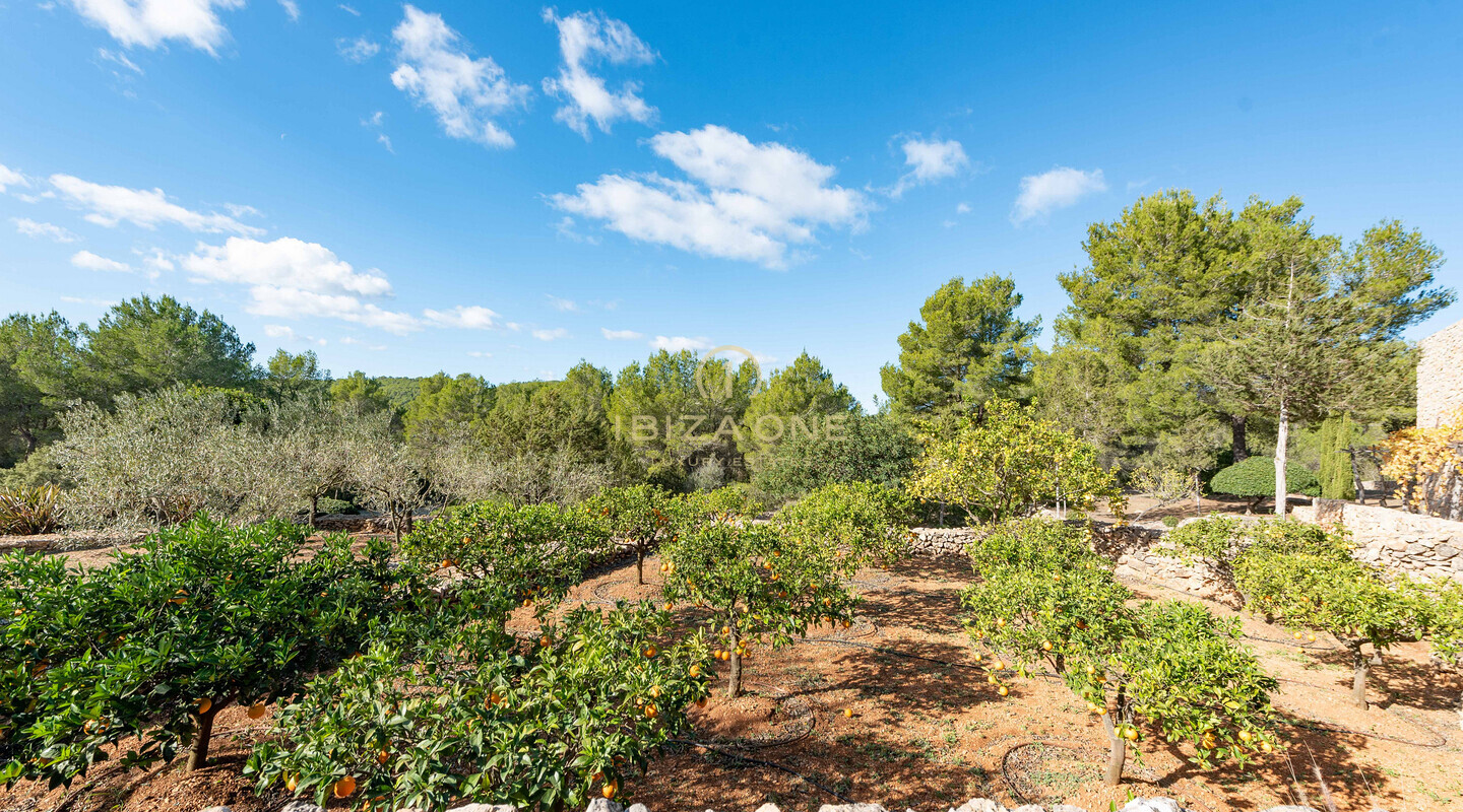 Renovierte 500 Jahre alte Finca mit Blick auf die Landschaft von Ibiza zum Verkauf