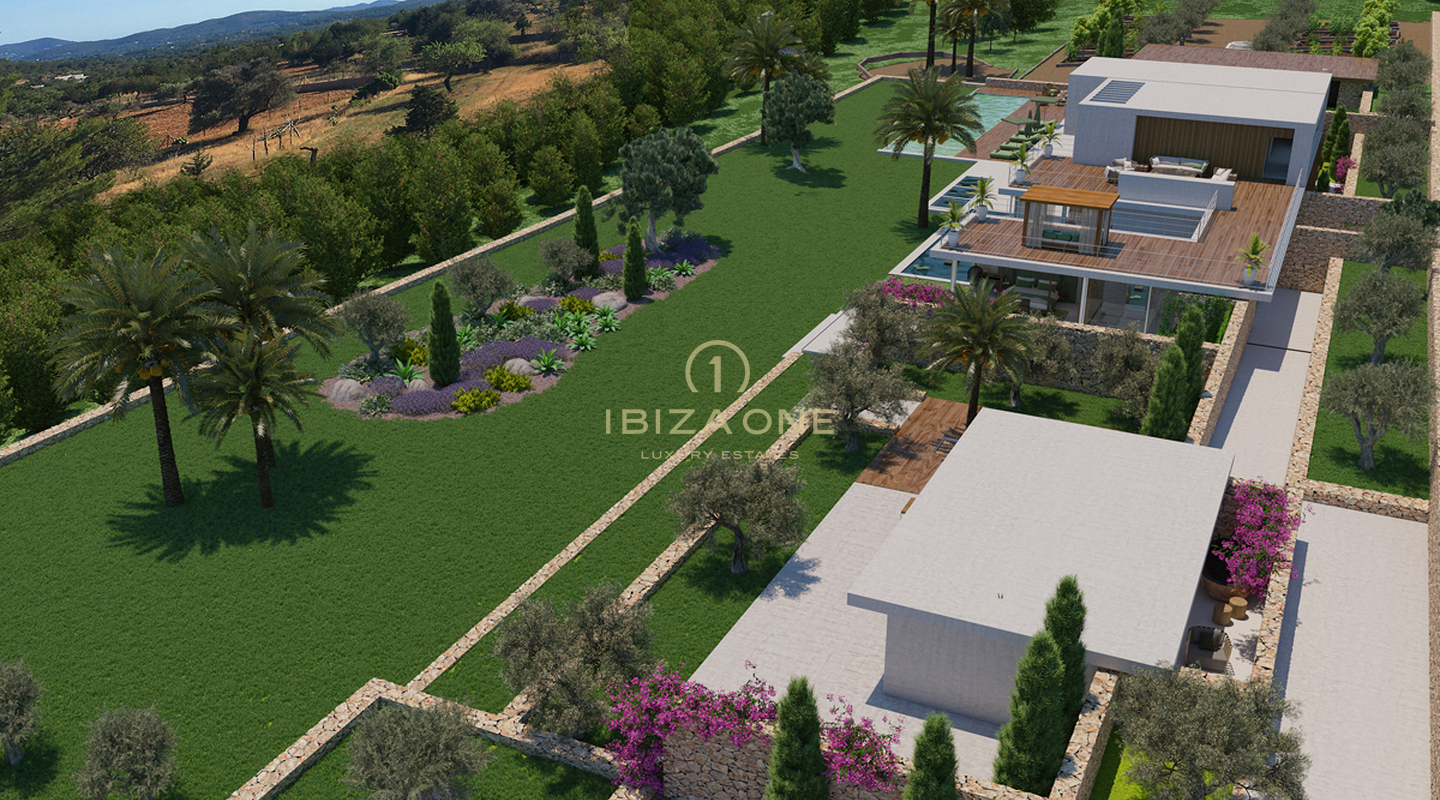Belle villa en construction sur un très grand terrain dans la vallée de la Morna à vendre
