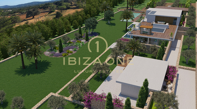 Belle villa en construction sur un très grand terrain dans la vallée de la Morna à vendre