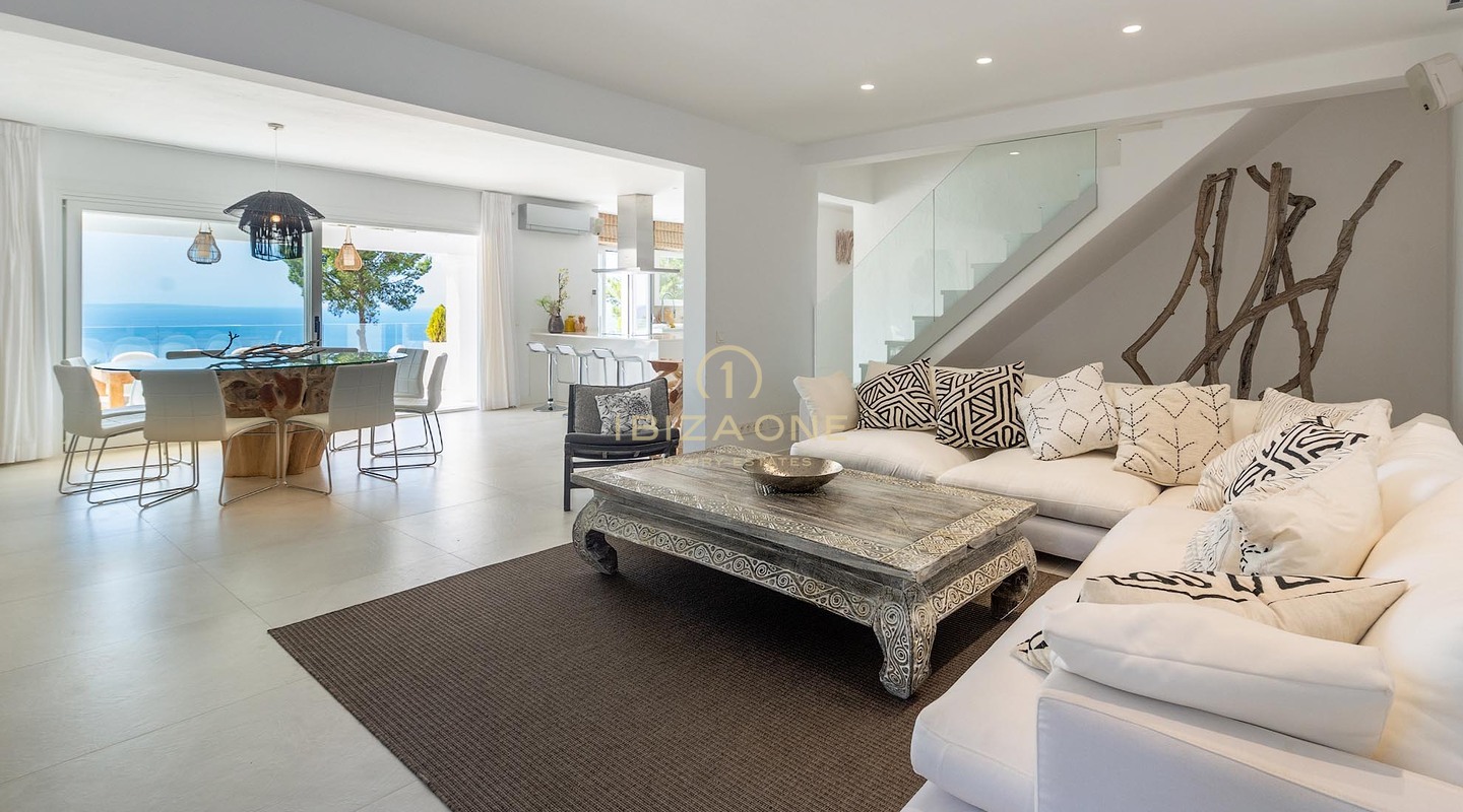 Newly Renovated Luxury Villa with Breathtaking Panoramic Sea Views, Total Privacy, Pool and Jacuzzi for Sale in Es Cubells, Ibiza