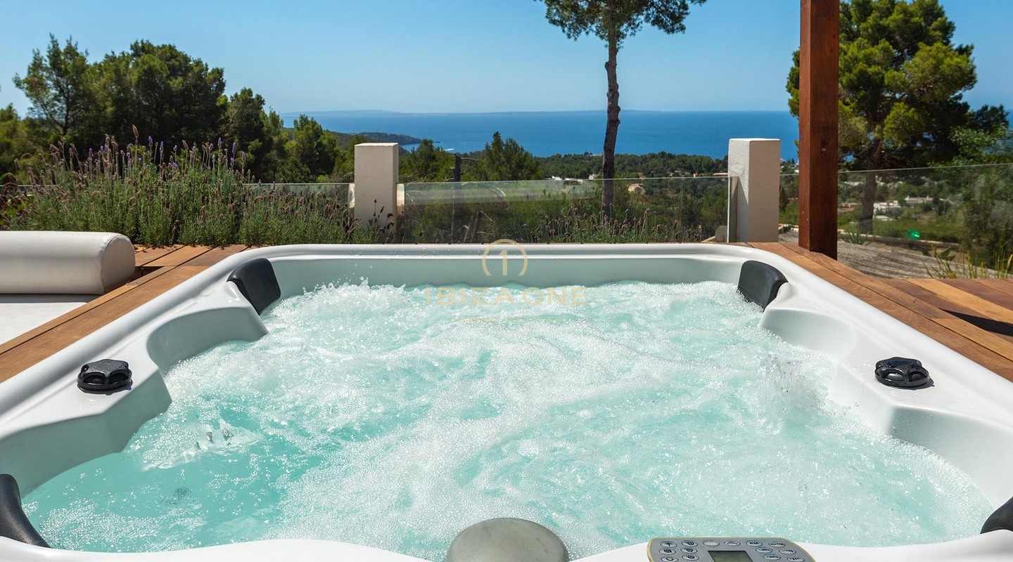 Newly Renovated Luxury Villa with Breathtaking Panoramic Sea Views, Total Privacy, Pool and Jacuzzi for Sale in Es Cubells, Ibiza