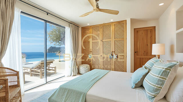 Wonderful first line villa with sea access and private beach for sale