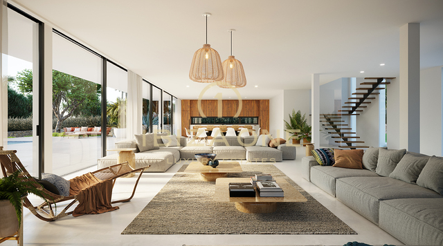 Proyecto de construcción de lujo moderno en Can Pep Simo con vistas al mar en venta