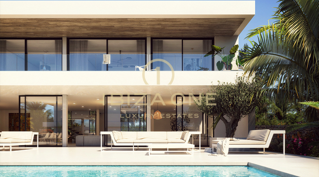 Proyecto de construcción de lujo moderno en Can Pep Simo con vistas al mar en venta