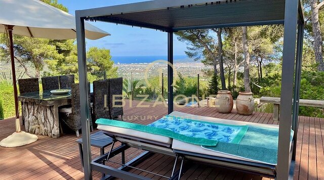 Superb luxury villa high on a mountain with views of the sea, Salinas and Formentera for sale
