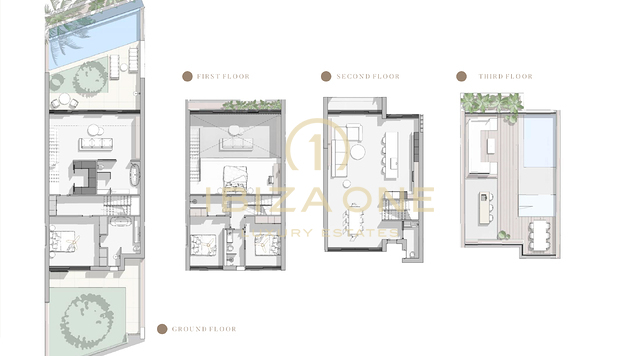 Modern herenhuis met 4 slaapkamers in de buurt van Talamanca te koop