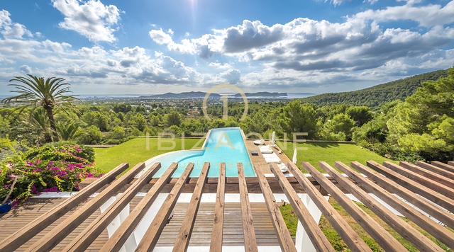Beautiful luxury holiday villa with stunning views of the sea and the countryside of Ibiza for rent, Ibiza