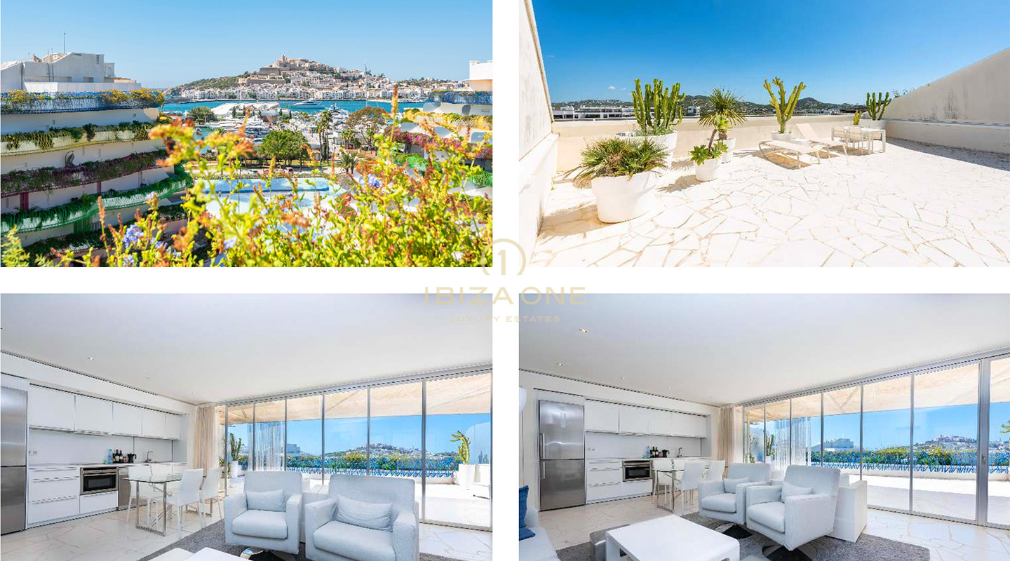 Geweldig penthouse met centraal uitzicht op Dalt Vila en de zee te koop