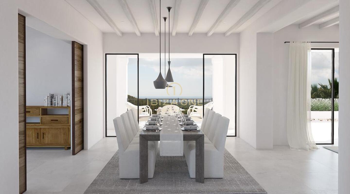 Origineel Blakstad Design luxe woning te koop met fantastisch uitzicht op zee en landschap, Ibiza