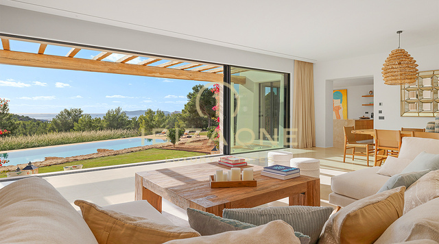 Ampia villa di lusso di nuova costruzione Blakstad-Design con vista sul mare e sul centro storico di Dalt Vila in vendita, Ibiza