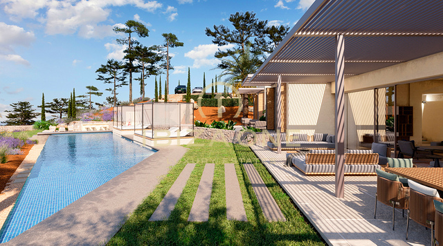 License for a luxury villa on one of the highest points near Ibiza with fantastic land, sea views and views of Ibiza Old Town - the shell is already in place - 20m pool for sale, Ibiza