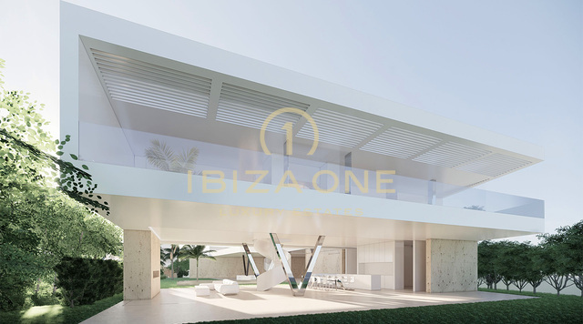 First sea line luxury project with 3 modern luxury villas and 3 pools for sale, Ibiza - Cap Martinet - First sea line luxury project with 3 modern luxury villas and 3 pools for rent, Ibiza - Cap Martinet