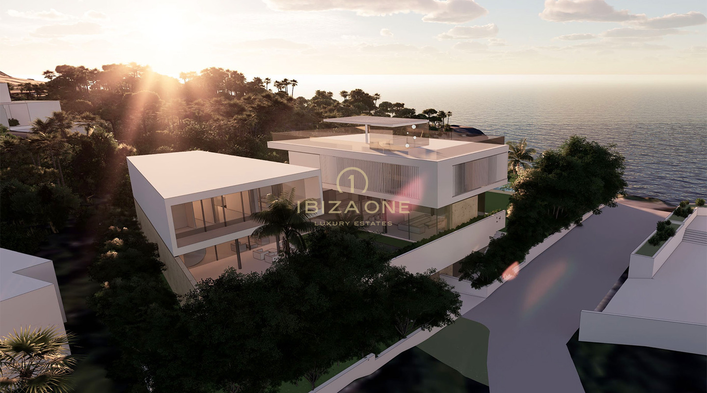Primer proyecto de lujo en primera línea de mar con 3 modernas villas de lujo y 3 piscinas en venta, Ibiza - Cap Martinet - Primer proyecto de lujo en primera línea de mar con 3 modernas villas de lujo y 3 piscinas en alquiler, Ibiza - Cap Martinet