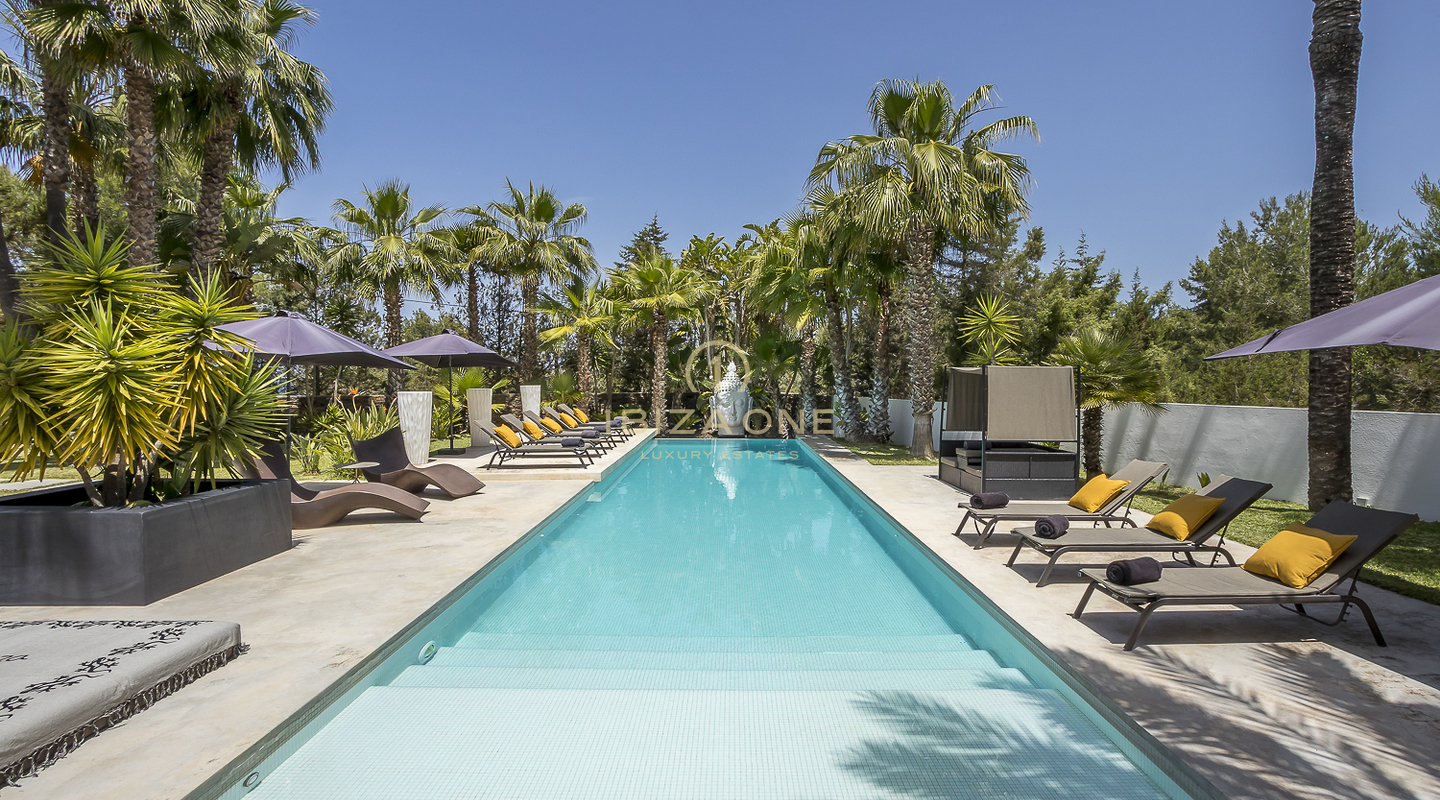 Moderna villa di lusso circondata da un giardino tropicale in vendita, Ibiza - Moderna villa di lusso circondata da un giardino tropicale in affitto, Ibiza