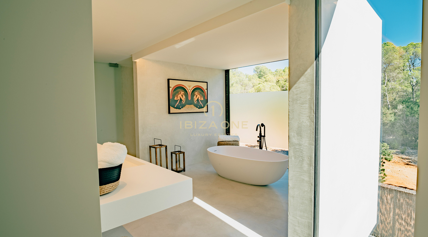 Villa de luxe de nouvelle construction avec vue fantastique sur la mer à vendre dans l'urbanisation la plus sécurisée et recherchée de Vista Alegre à vendre, Ibiza